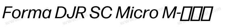 Forma DJR SC Micro M字体转换
